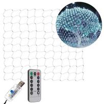 LED lempos šviesos užuolaida 160 LED USB - šaltai balta