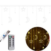 Šviesos užuolaida 138 LED USB - šiltai balta