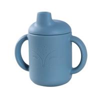 Silikoninis puodelis Nordbaby Sippy, mėlynas