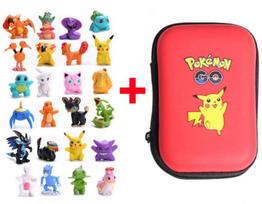 Mini figūrėlių rinkinys su dėklu Pokemon, raudonas