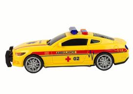 Sportinis pagalbos automobilis su šviesos ir garso efektais, geltonas