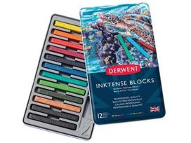 Akvarelinės kreidelės Inktense 12vnt. metalinė dėžutė