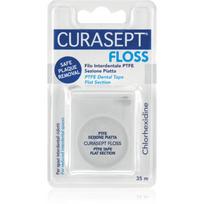 Curasept Dental Tape PTFE Flat Section tarpdančių juostelė tefloniniu paviršiumi su antibakterinėmis sudedamosiomis dalimis 35 m