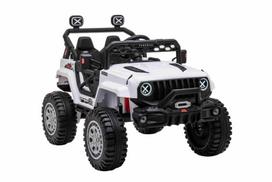 Dvivietis vaikiškas elektromobilis Jeep Off Road 4x4, baltas
