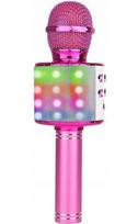 Bluetooth karaoke mikrofonas su LED apšvietimu Manta, rožinis