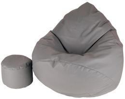Sėdmaišis su pufu Mega Comfort XXL, dirbtinė oda, pilkas