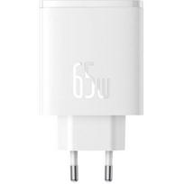 Greito įkrovimo adapteris GaN Cube Pro 65W 2x USB-C USB-A, baltas
