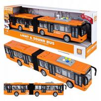Didelis autobusas atidarant duris skamba šviesos važiuoti vaikams AIG