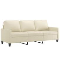 Trivietė sofa vidaXL, smėlio spalvos