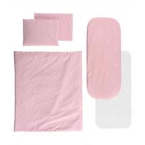 Lorelli vaikiškas patalynės komplektas lopšiui Little Bear Pink, 78x62, 5 dalių