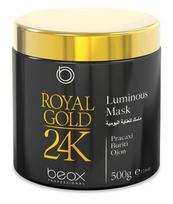 Žvilgesio suteikianti plaukų kaukė Beox Royal Gold 24k Luminous Mask, 500 ml