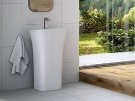 Besco akmens masės praustuvas su koja 500x400x850 mm