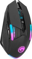 "marvo" pelė m291, 6400dpi, optinė, 6 but., usb laidas, juoda, žaidimų, permatoma