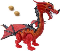 Kiaušinius dedantis Drakonas su šviesos ir garso efektais Ao Xie Toys, rudas