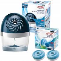Mėlynas vienetas Ceresit absorbentas Aero 360 + 2x absorbento tabletė 450g Ceresit kalnų krioklys, Mėlynas vienetas Ceresit absorbentas Aero 360 + 2x absorbento tabletė 450g Ceresit kalnų krioklys
