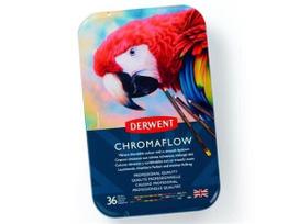 Spalvotas pieštukas Derwent Chromaflow 36vnt. metalinė dėžutė