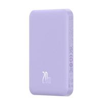 Atsarginis maitinimo šaltinis ("Power Bank") Mini powerbankas 5000mAh 20W su USB-C kabeliu, violetinis