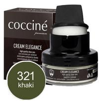Coccine batų tepalas su kempinėle Cream Elegance, khaki, 50 ml