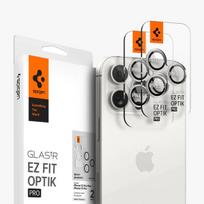 Spigen Glass tR EZ Fit Optik Pro 2 Pack, white titanium - iPhone 16/15 Pro/ 16/15 Pro Max