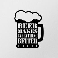 Wallity metalinė sienų dekoracija Beer, 45 cm