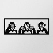 Metalinė sienų dekoracija Three monkeys-L, 36 cm