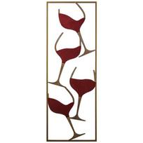 Metalinė sienų dekoracija Wine - 2, 90 cm