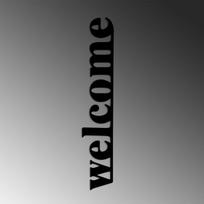 Metalinė sienų dekoracija Welcome-5, 98 cm