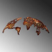 Wallity metalinė sienų dekoracija World map-1, 59 cm