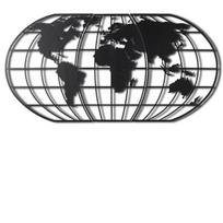 Wallity metalinė sienų dekoracija World map globe, 60 cm