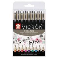 Spalvotų rašiklių rinkinys Royal Talens Pigma micron sakura, 9 vnt.