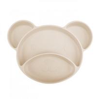 Prilimpanti silikoninė lėkštė Canpol Babies Bear, smėlinė