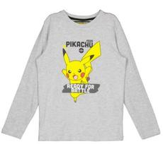 Pokemon marškinėliai vaikams Pikachu, pilki
