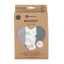 Muslino vystyklų rinkinys Petite&Mars, 68cmx68cm, 3 vnt., Moussy Grey Planes