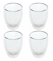 Winder borosilikatinio dvigubo stiklo stiklinė, 350 ml x 4 vnt