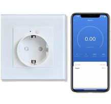 Išmanusis wifi įmontuotas sieninis elektros lizdas su nuotoline programa 16A 3500W Livman TY-EU-86-W