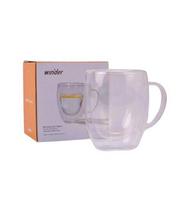 Winder dvigubo stiklo puodelis su rankenėle Coffee, 350 ml, Žalias