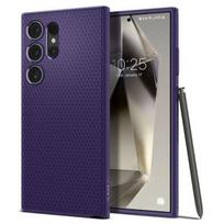 Galinis dangtelis - Spigen - Liquid Air - Suderinamas su Samsung Galaxy S24 Ultra 5G - Tamsiai Violetinis - Lankstus TPU