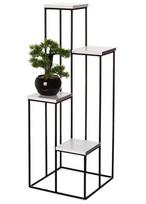 Modernus gėlių stovas, juodas/baltas, 110 cm
