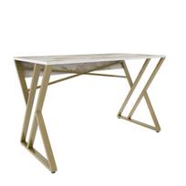 Stalas Asir, 120x60x75 cm, baltas/auksinis