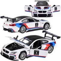 Metalinio automobilio sportinio modelio BMW M6 GT3 mastelio 1:32 šviesos garsas
