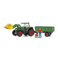 Traktorius su priekaba Farm World Schleich, žalias
