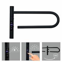 Elektrinė šildoma rankšluosčių kabykla Telvel smart black, 40x25 cm, 20 W