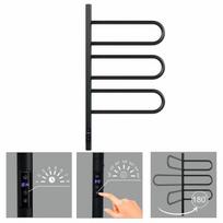 Elektrinė šildoma rankšluosčių kabykla Telvel ti r3 black, 44х80 cm, 105 W