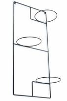 Pakabinamas metalinis gėlių vazonų laikiklis trims vazonams Loft, 71 cm, juodas