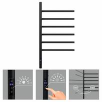 Elektrinė šildoma rankšluosčių kabykla Telvel Ti F6 juodas, 43х80 cm, 90 W