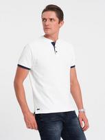 Polo marškinėliai vyrams Ombre Clothing 0156 124584-7, balti