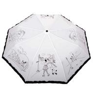 Moteriškas automatinis skėtis "Parisian woman", Parasol, baltos ir juodos spalvos