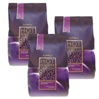 Karštas plėvelės vaškas depiliacijai ItalWax Plum, 3 x 1kg