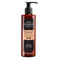 Rankų losjonas su pelargonijos žiedų ir apelsinų aromatu Avon Senses Essence Geranium leaf&orange, 250 ml