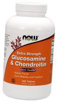Gliukozamino ir chondroitino stiprybė, gliukozamino chondroitinas, Now Foods 240 skirtukų (03128002) 60tab